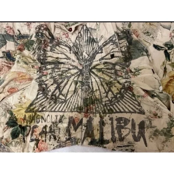 Magnolia Pearl Malibu Beauty Love Applique Butterfly Bird Overalls (item A11) - Picture 5 of 5